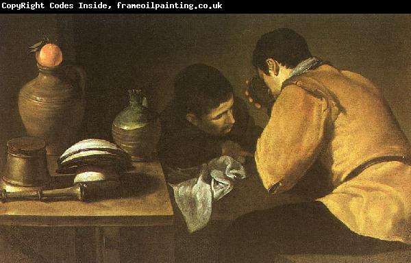 Diego Velazquez Two Men at a Table